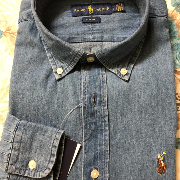 Ralph Lauren Custom Slim Fit denim shirt - Picture 2 of 2